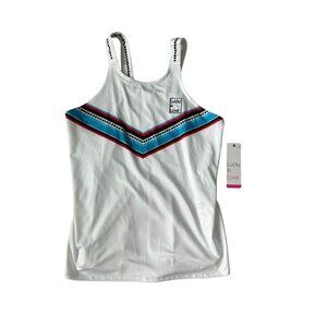 LUCKY IN LOVE Chevron Logo Tank Top Size M NEW